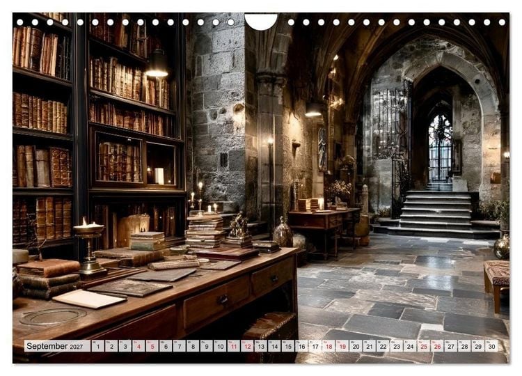Produktbild: Geheime Bibliotheken der alten Welt (Wandkalender 2027 DIN A4 quer), CALVENDO Monatskalender