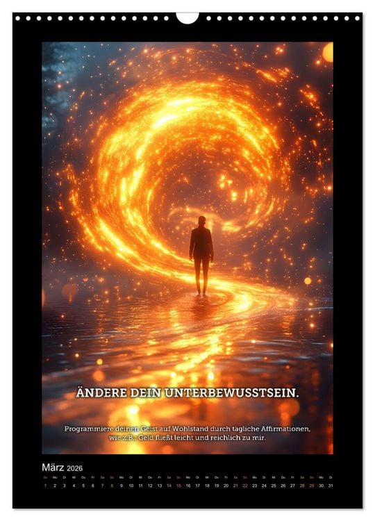 Produktbild: Vom Tr&auml;umen zum Tun! - Erschaffe dir in 12 Monaten dein Million&auml;rs-Mindset. (Wandkalender 2026 DIN A3 hoch), CALVENDO Monatskalender