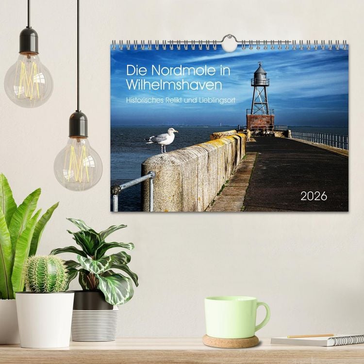 Produktbild: Die Nordmole in Wilhelmshaven. Historisches Relikt und Lieblingsort. (Wandkalender 2026 DIN A4 quer), CALVENDO Monatskalender