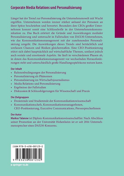 Produktbild: Corporate Media Relations und Personalisierung
