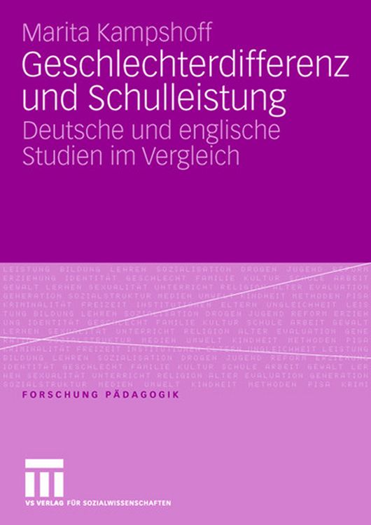 Produktbild: Geschlechterdifferenz und Schulleistung