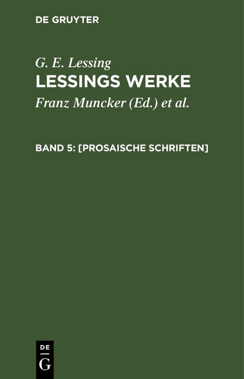 Produktbild: [Prosaische Schriften]