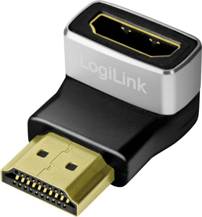 Produktbild: LogiLink AH0005A HDMI Adapter [1x HDMI-Buchse - 1x HDMI-Stecker] Schwarz-Grau