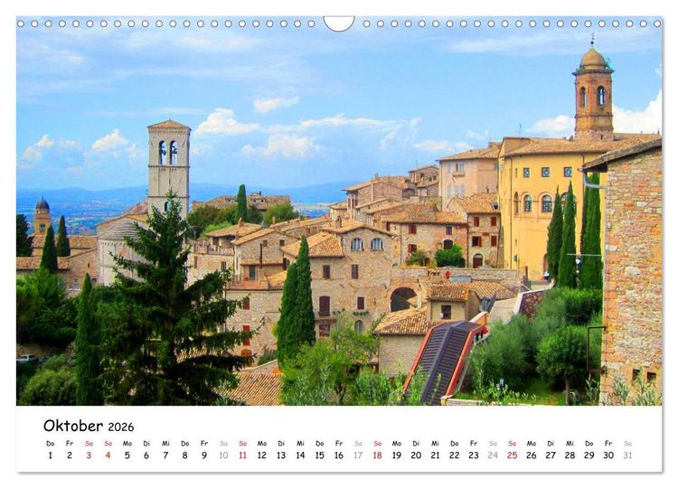 Produktbild: Franziskusweg - Camino di Assisi (Wandkalender 2026 DIN A3 quer), CALVENDO Monatskalender