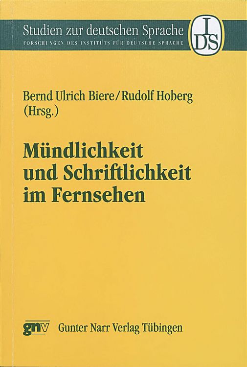 Produktbild: M&uuml;ndlichkeit und Schriftlichkeit im Fernsehen