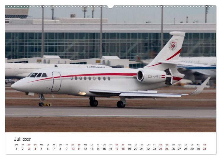 Produktbild: Die Welt der Privatjets (hochwertiger Premium Wandkalender 2027 DIN A2 quer), Kunstdruck in Hochglanz