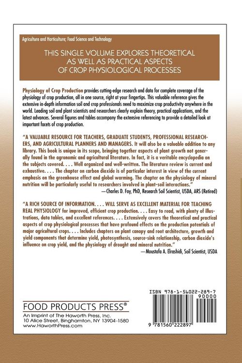 Produktbild: Physiology of Crop Production