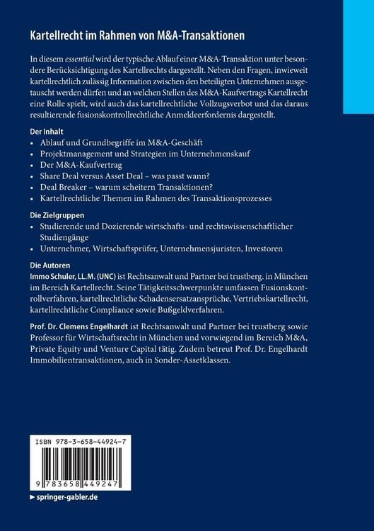 Produktbild: Kartellrecht im Rahmen von M&A-Transaktionen