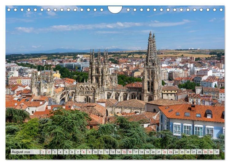 Produktbild: Ein Spaziergang durch Burgos (Wandkalender 2026 DIN A4 quer), CALVENDO Monatskalender