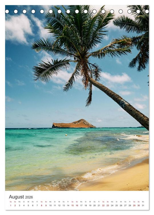 Produktbild: Hawaii - Das wundersch&ouml;ne Land im Pazifik. (Tischkalender 2026 DIN A5 hoch), CALVENDO Monatskalender