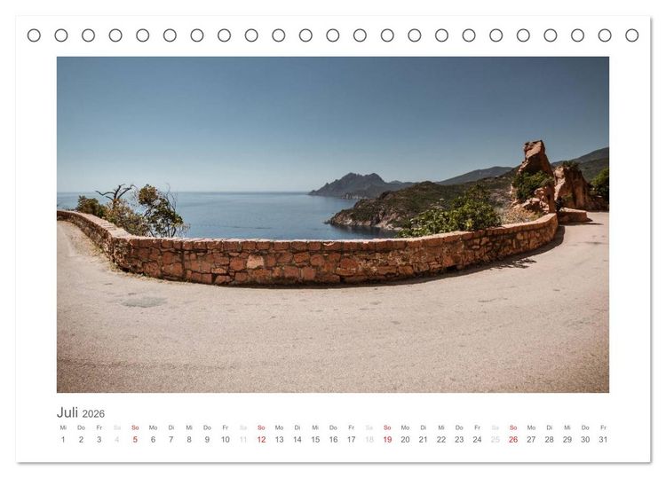 Produktbild: Die Sch&ouml;nheit Korsikas (Tischkalender 2026 DIN A5 quer), CALVENDO Monatskalender