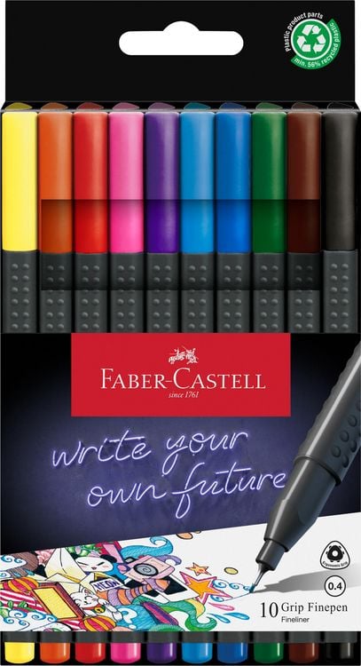 Produktbild: Faber-Castell Finepen Grip 0.4 10er Etui