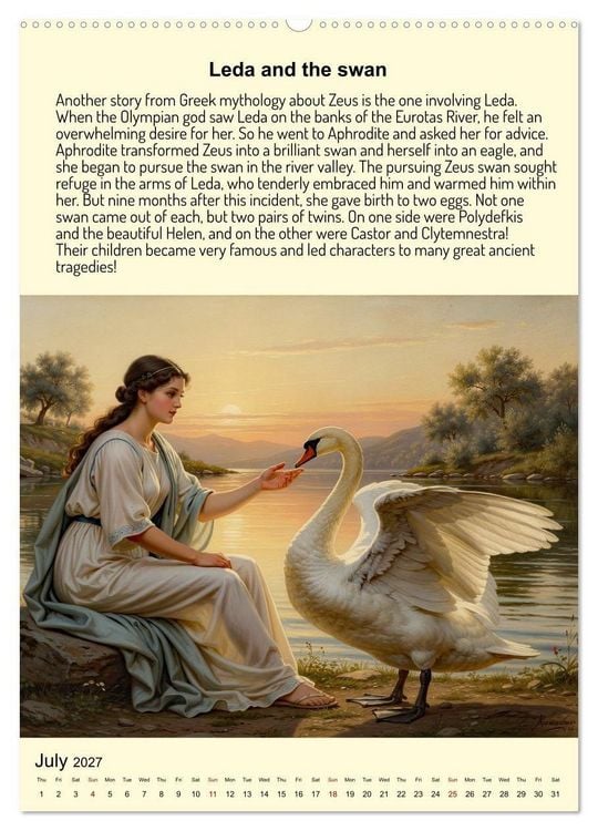 Produktbild: Legends of the Greek Mythology (Wall Calendar 2027 DIN A2 portrait), CALVENDO 12 Month Wall Calendar