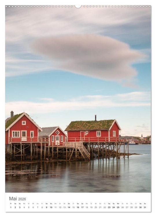 Produktbild: Die Lofoten &ndash; Landschaftsfotografien aus Nordnorwegen (hochwertiger Premium Wandkalender 2026 DIN A2 hoch), Kunstdruck in Hochglanz