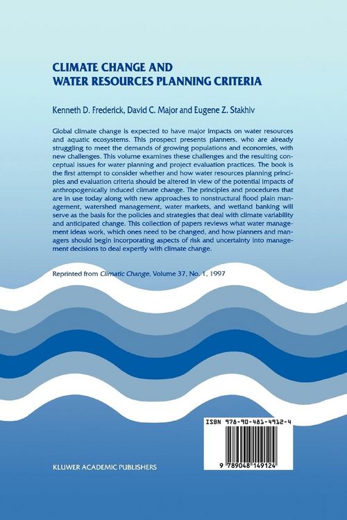 Produktbild: Climate Change and Water Resources Planning Criteria