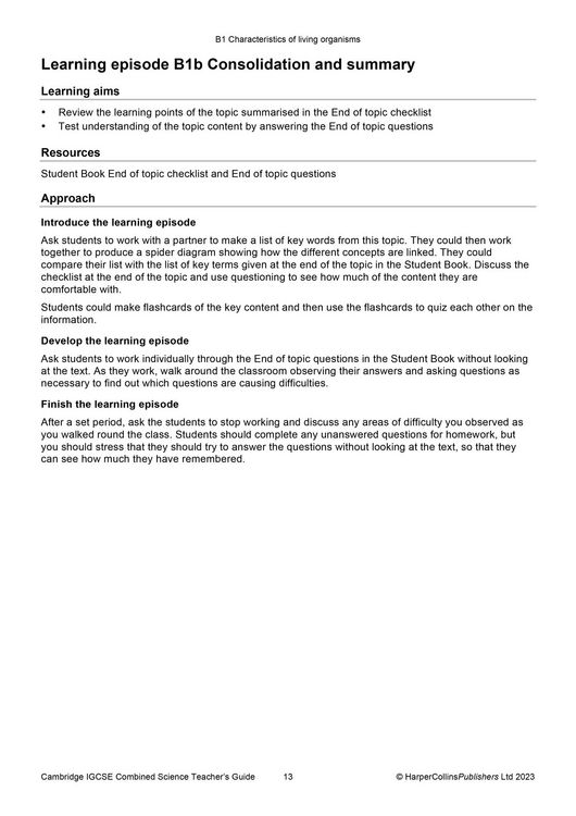 Produktbild: Cambridge Igcse(tm) Combined Science Teacher Guide