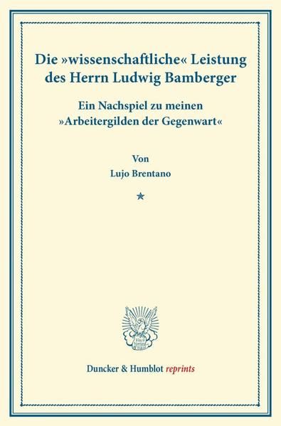 Produktbild: Die "wissenschaftliche" Leistung des Herrn Ludwig Bamberger.