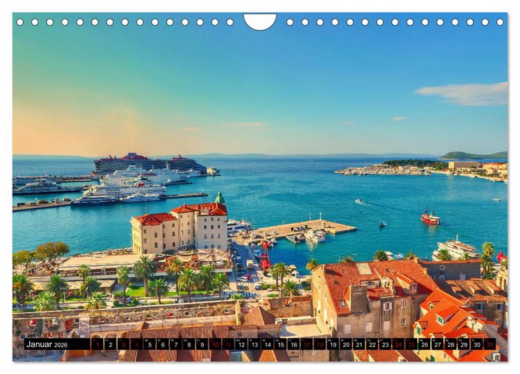 Produktbild: DALMATIEN - KROATISCHE K&Uuml;STE - Split mit Umgebung (Wandkalender 2026 DIN A4 quer), CALVENDO Monatskalender