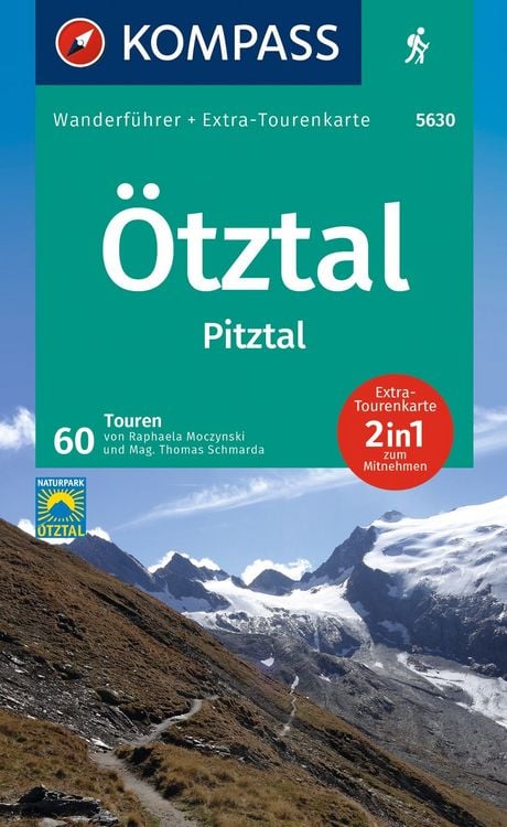 Produktbild: KOMPASS Wanderf&uuml;hrer &Ouml;tztal, Pitztal, 60 Touren mit Extra-Tourenkarte