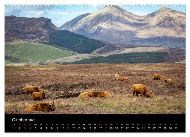 Produktbild: Schottland - Die wundervolle Isle of Skye (hochwertiger Premium Wandkalender 2026 DIN A2 quer), Kunstdruck in Hochglanz