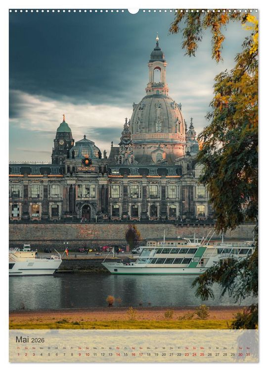 Produktbild: Elbstadt Dresden (Wandkalender 2026 DIN A2 hoch), CALVENDO Monatskalender