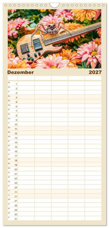 Produktbild: Familienplaner 2027 - Konzert der Natur - Insekten spielen Musikinstrumente mit 5 Spalten (Wandkalender, 21 x 45 cm) CALVENDO