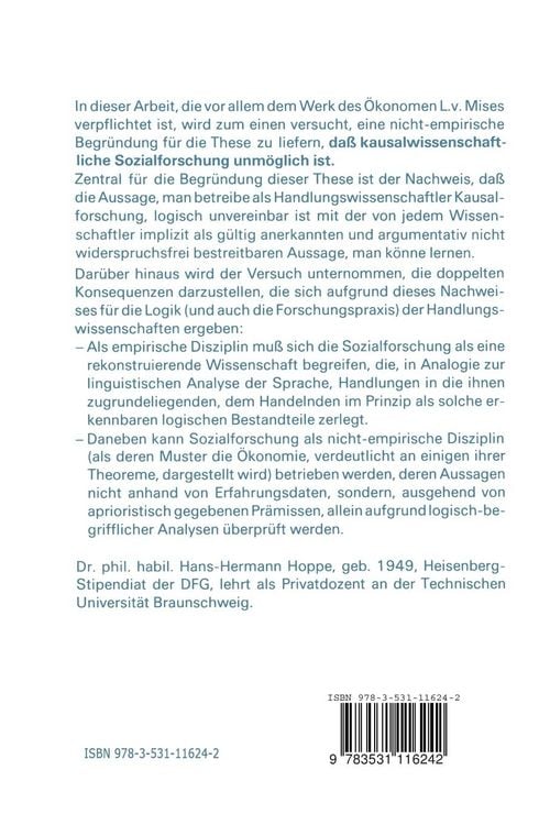 Produktbild: Kritik der kausalwissenschaftlichen Sozialforschung
