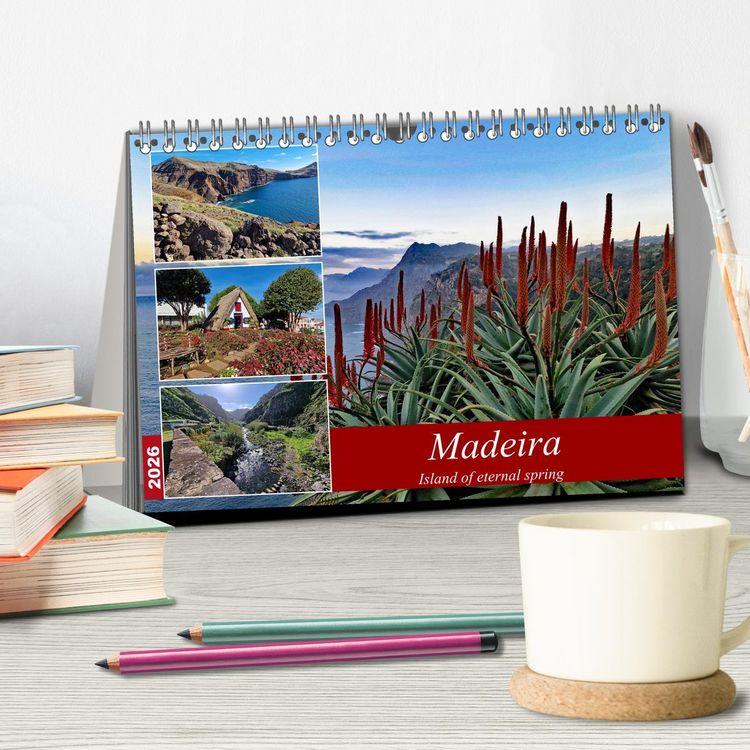 Produktbild: Madeira island of eternal spring (Desk Calendar 2026 DIN A5 landscape), CALVENDO 12 Month DeskCalendar