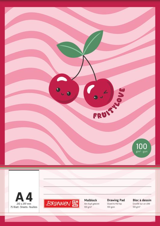 Produktbild: Brunnen Malblock A4 100g/m2 75Bl Fruity Love