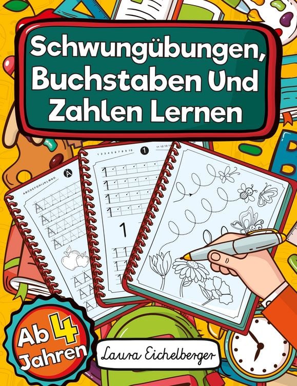 Produktbild: Schwung&uuml;bungen, Buchstaben Und Zahlen Lernen Ab 4 Jahren
