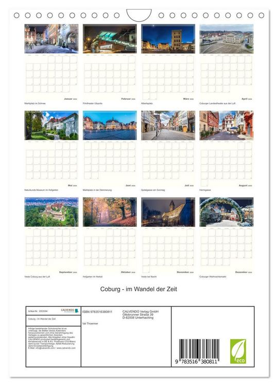Produktbild: Coburg - im Wandel der Zeit (Wandkalender 2026 DIN A4 hoch), CALVENDO Monatskalender