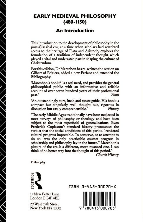 Produktbild: Early Medieval Philosophy 480-1150