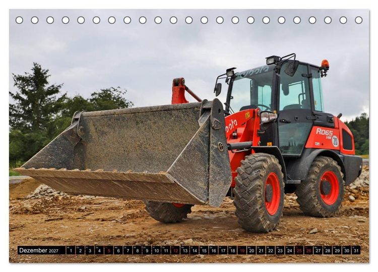 Produktbild: Baufahrzeuge auf der Baustelle (Tischkalender 2027 DIN A5 quer), CALVENDO Monatskalender
