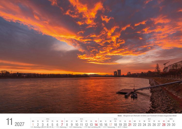 Produktbild: Bonn 2027 Bildkalender A3 quer, spiralgebunden