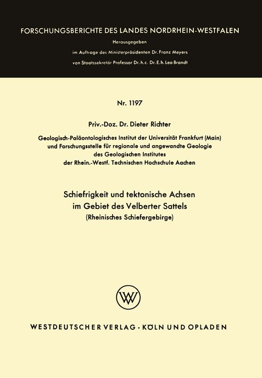 Produktbild: Schiefrigkeit und tektonische Achsen im Gebiet des Velberter Sattels (Rheinisches Schiefergebirge)