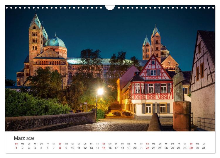 Produktbild: D&auml;mmerung in der Metropolregion Rhein-Neckar (Wandkalender 2026 DIN A3 quer), CALVENDO Monatskalender