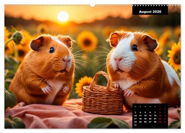 Produktbild: Meerschweinchen mal anders! (hochwertiger Premium Wandkalender 2026 DIN A2 quer), Kunstdruck in Hochglanz