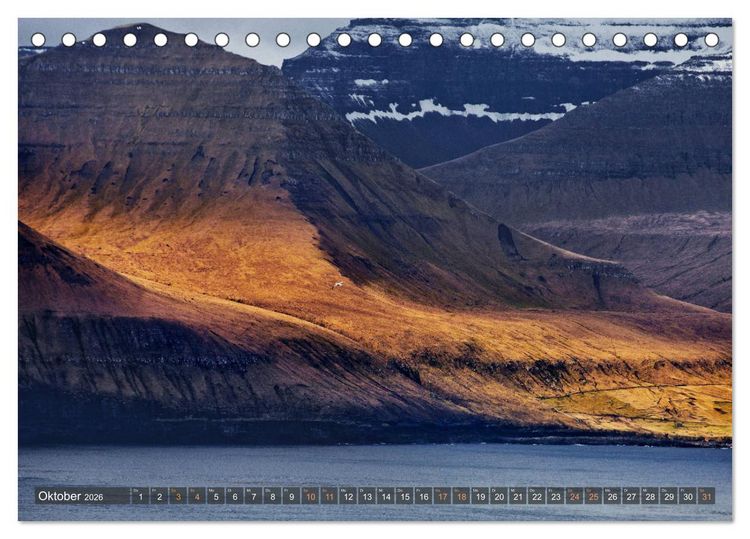 Produktbild: F&auml;r&ouml;er Inseln - Raue Landschaften im Atlantik (Tischkalender 2026 DIN A5 quer), CALVENDO Monatskalender