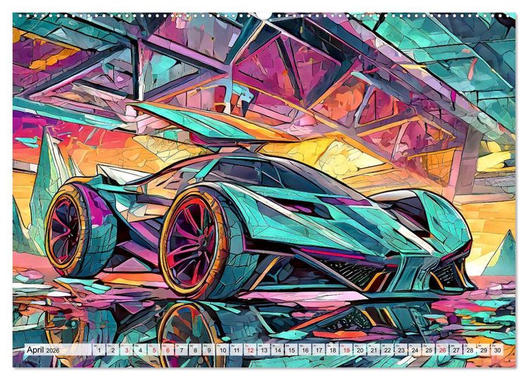 Produktbild: Motoren-Panorama (hochwertiger Premium Wandkalender 2026 DIN A2 quer), Kunstdruck in Hochglanz