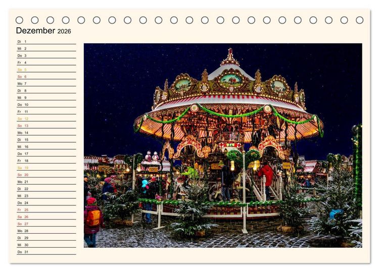 Produktbild: Karussell - Nostalgie (Tischkalender 2026 DIN A5 quer), CALVENDO Monatskalender
