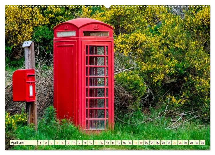 Produktbild: Die bekannteste Telefonzelle der Welt - Telephone Booth (hochwertiger Premium Wandkalender 2026 DIN A2 quer), Kunstdruck in Hochglanz