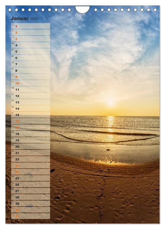 Produktbild: Zwischen D&uuml;nen und Watt / Geburtstagskalender (Wandkalender 2027 DIN A4 hoch), CALVENDO Monatskalender