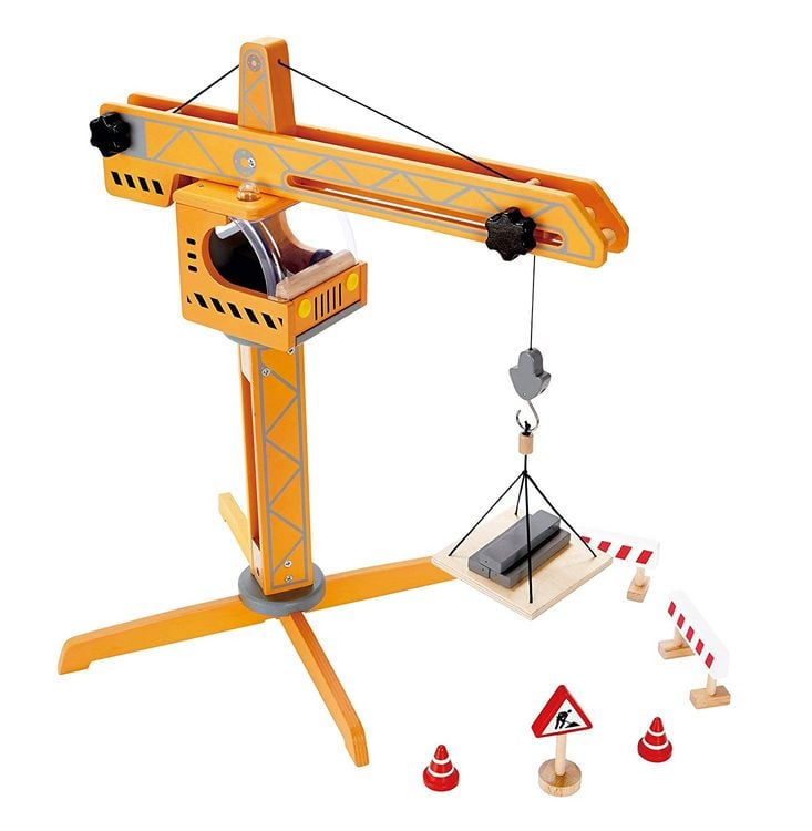 Produktbild: Hape E3011 - Gro&szlig;er Baukran, drehbar inkl. Zubeh&ouml;r, Holz