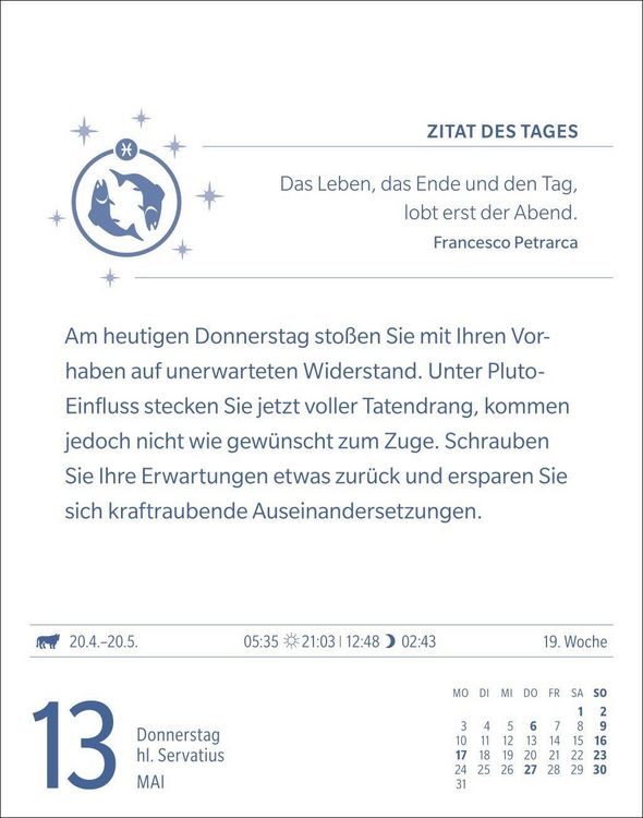 Produktbild: Fische Sternzeichenkalender 2027 - Tagesabrei&szlig;kalender - Ihr Horoskop f&uuml;r jeden Tag