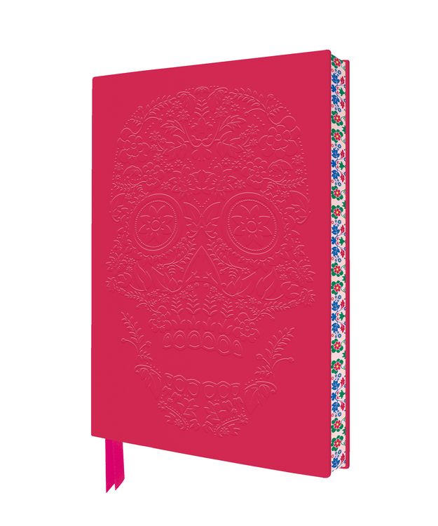 Produktbild: Exquisit Premium Notizbuch DIN A5: Floral bemalter Sugar Skull