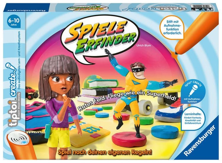 Produktbild: Ravensburger 00045 tiptoi CREATE Spiele-Erfinder - Kinderspiel ab 6 Jahren, Kreativspiel mit Aufnahmefunktion f&uuml;r Jungen und M&auml;dchen, f&uuml;r 1-4 Spieler