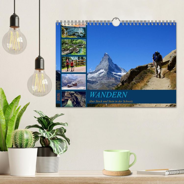 Produktbild: WANDERN &uuml;ber Stock und Stein in der Schweiz (Wandkalender 2026 DIN A4 quer), CALVENDO Monatskalender