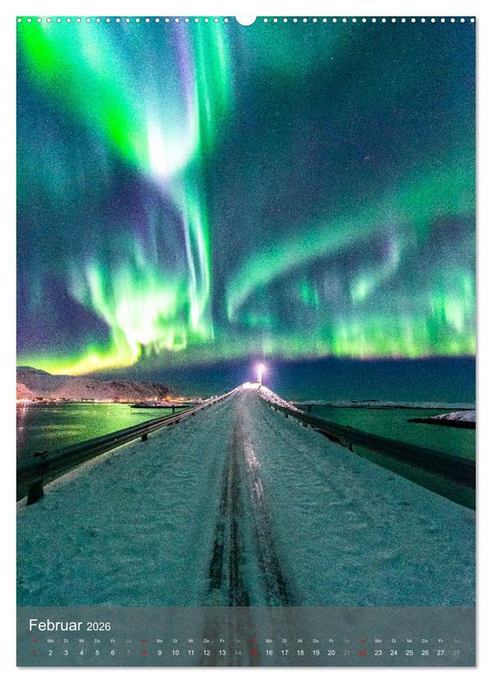 Produktbild: Aurora - Polarlicht des Nordens (hochwertiger Premium Wandkalender 2026 DIN A2 hoch), Kunstdruck in Hochglanz