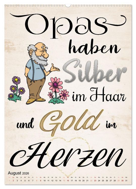 Produktbild: Opa ist der Coolste (Wandkalender 2026 DIN A2 hoch), CALVENDO Monatskalender