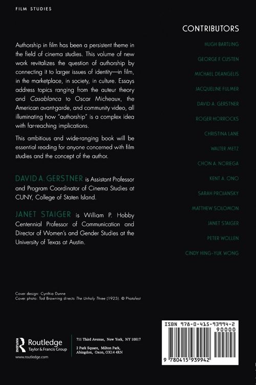Produktbild: Authorship and Film